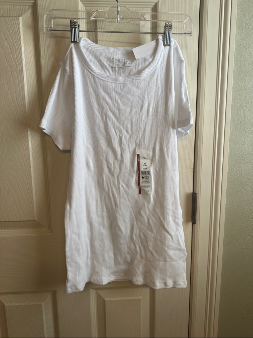 Time and Tru White Girls Short Sleeve Tee